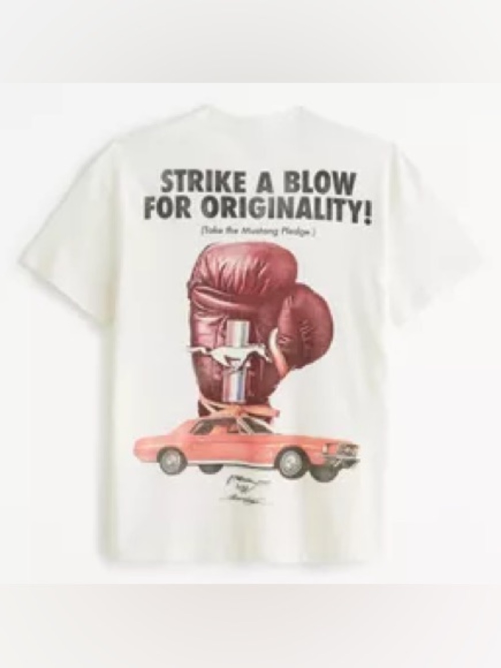 Abercrombie & Fitch Mens “Strike a Blow” Ford Mustang T Shirt Size Small